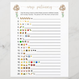 Beige Balloons Emoji Books Baby Showspiel