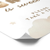 Beige Balloons Teddy Bear One ist süß Poster (Ecke)