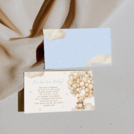 Beige Balonbärbücher für Babydusche Begleitkarte