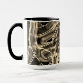 Beige bandförmige Kurven, kontrastierende Reliefli Tasse (Links)