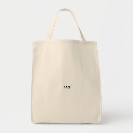 Beige Baumwoll-Tasche mit dem Wort "Tasche" bedruc Tragetasche