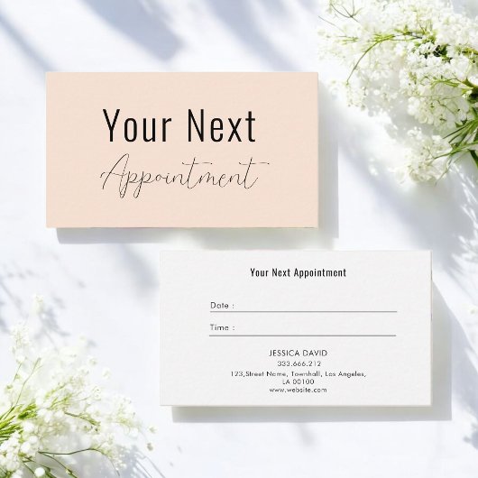 Beige Beauty Salon Wellness-Center Terminkarte