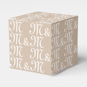 Beige Beige-Geschenke der beiden Initials Geschenkschachtel