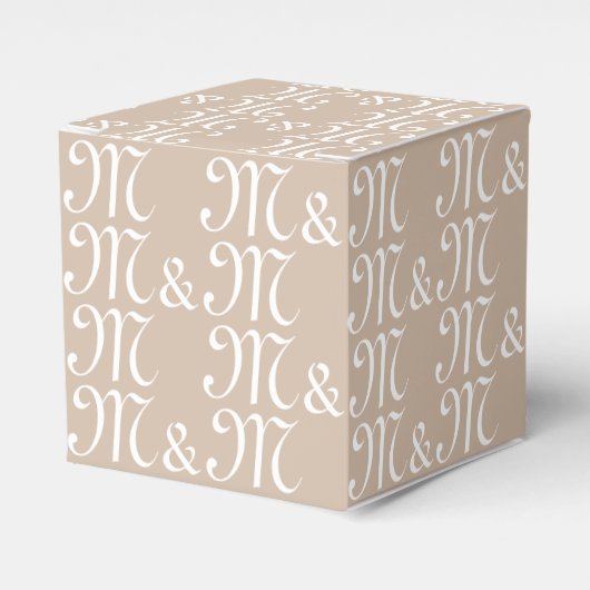Beige Beige-Geschenke der beiden Initials Geschenkschachtel (Vorderseite)