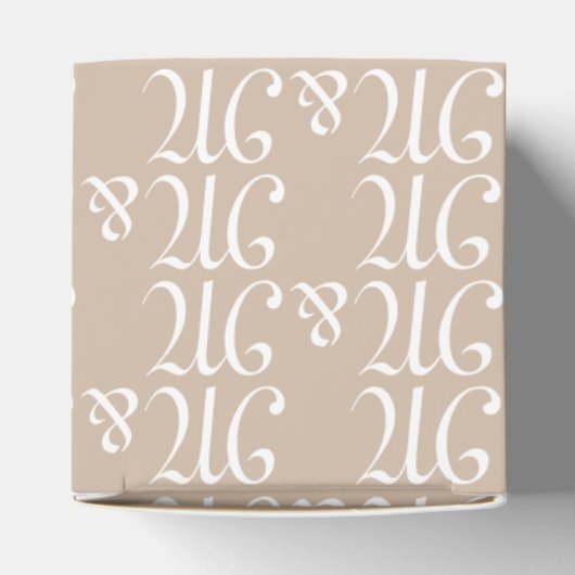 Beige Beige-Geschenke der beiden Initials Geschenkschachtel (Oben)