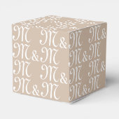 Beige Beige-Geschenke der beiden Initials Geschenkschachtel (Rückseite)