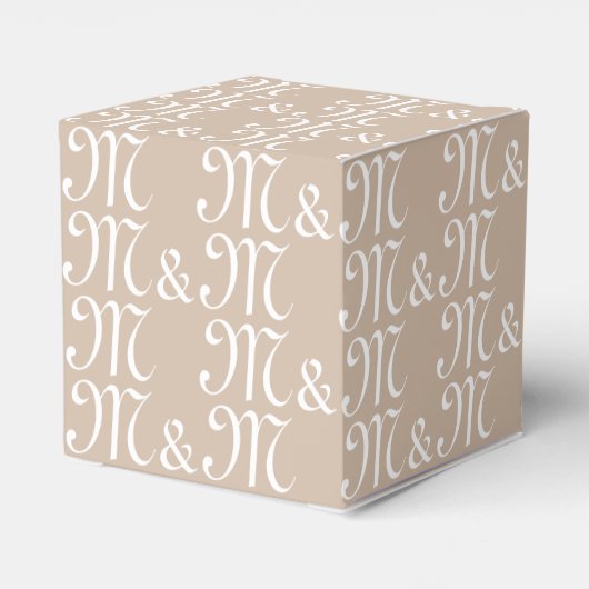 Beige Beige-Geschenke der beiden Initials Geschenkschachtel (Rückseite)
