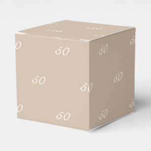 Beige Beige-Geschenke mit weißem Monogramm anpasse Geschenkschachtel