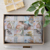 Beige | Benutzerdefinierte Grid-Collage für Ihr Fo Seidenpapier (Geschenk)