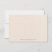 Beige Bettwäsche Einfache Details zum Hochzeitssch Einladung (Rückseite)