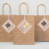 Beige Bezeichnung Firmenlogo QR-Code hängen Geschenkanhänger
