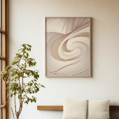 "Beige Bio Swirl" | Abstrakte Kunst Poster