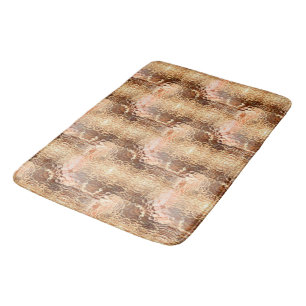 Beige bis braun gebogenes Glas wiederholt Badematte