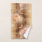 Beige bis braun gebogenes Glas wiederholt Badhandtuch Set (Handtuch)