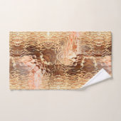 Beige bis braun gebogenes Glas wiederholt Badhandtuch Set (Handtuch)