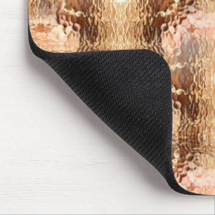 Beige bis braun gebogenes Glas wiederholt Mousepad