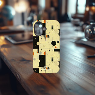 Beige & Black Ausgewogene geometrische Kunst Hand iPhone 16 Hülle