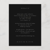 Beige & Black Boho Foto Wedding Modern Begleitkarte (Vorderseite)