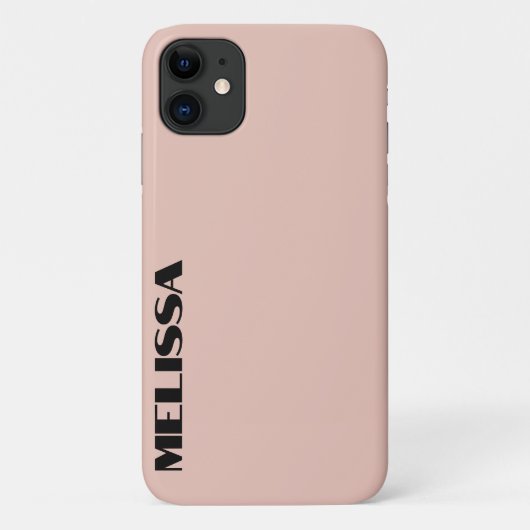 Beige Black Bold Typografie Case-Mate iPhone Hülle (Rückseite)