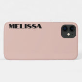 Beige Black Bold Typografie Case-Mate iPhone Hülle (Rückseite (Horizontal))
