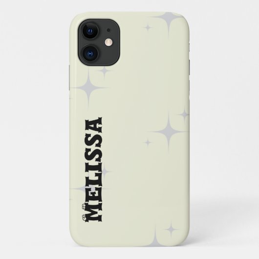 Beige Black Bold Typografie Case-Mate iPhone Hülle (Rückseite)