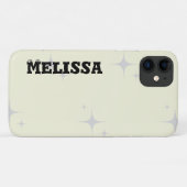 Beige Black Bold Typografie Case-Mate iPhone Hülle (Rückseite (Horizontal))