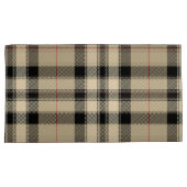 Beige Black Kariert Pair King Kissenbezug (Vorderseite-Rechts)