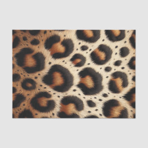 Beige & Black Leopard Fell Tierdruck Punkte  Seidenpapier