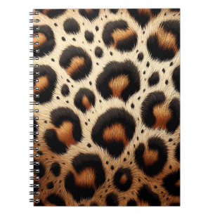 Beige & Black Leopardenfell-Tierdruck-Punkte Notizblock