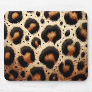 Beige & Black Leopardenfell-Tierdruckpunkte  Mousepad