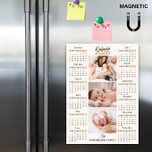 Beige Black Red 2026 Kalender Foto Collage Magnet