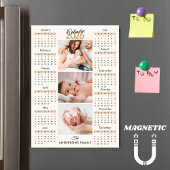 Beige Black Red 2026 Kalender Foto Collage Magnet
