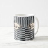 Beige Black Stripe Tasse (VorderseiteRechts)