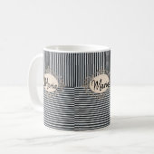 Beige Black Stripe Tasse (Vorderseite Links)