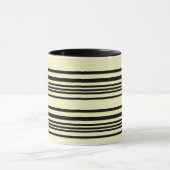 Beige & Black Striped Mug — Calm, Chic, Timeless Tasse (Zentrum)