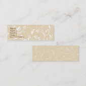Beige-Blätter - dünn Mini Visitenkarte (Vorne/Hinten)