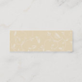 Beige-Blätter - dünn Mini Visitenkarte (Rückseite)