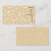 Beige-Blätter - Geschäft Visitenkarte (Vorne/Hinten)