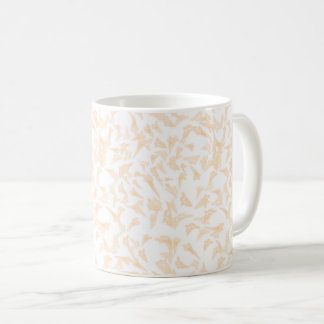 Beige-Blattmuster-Kaffeetasse Kaffeetasse