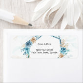 Beige Blau Elegante Florale Hochzeit (Insitu)