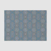 Beige blau-graue Muster Seidenpapier (Vorderseite)