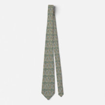 Beige Blau Grün Floral Herren