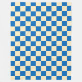 Beige + Blauer Karo Prüfpappmuster Fleecedecke (Vorderseite)