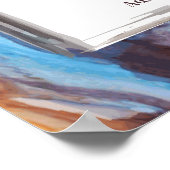 Beige & Blue Bar Mitzvah Begrüßungszeichen Poster (Ecke)