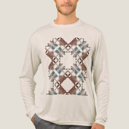 Beige Blue Brown Crisscross Südwestlich Art inspir Tri-Blend Shirt