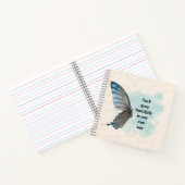 Beige Blue Vintag Butterfly Spiral Notebook Notizblock (Innenseite)
