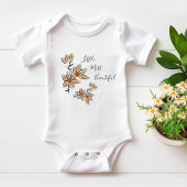 Beige Blume Baby Strampler
