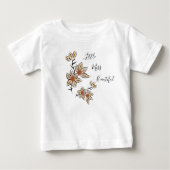 Beige Blume Baby T-shirt (Vorderseite)