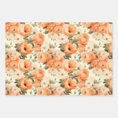 Beige Blume Geschenkpapier Set (Vorderseite)