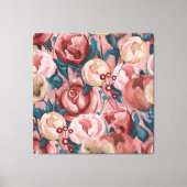 Beige Blume Leinwanddruck (Vorderseite)